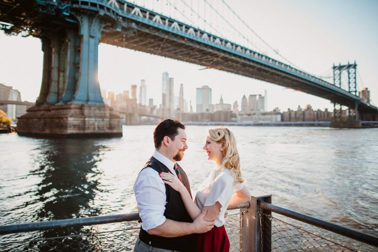 1940’s Engagement shoot in Dumbo Brooklyn
